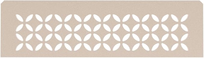 Schluter Rectangular Shelf for Prefabricated Kerdi Board SN/-SNLT Niches - 4mm Thick, Floral Design, Aluminum Material, Cream Finish - SNS1D5TSC