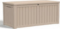 120 GallonOutdoor Storage Box,Resin Deck Boxes Waterproof, IndoorOutdoor Bin for Package Delivery, Patio Cushions, Gardening Tools, Lockable, UV Resistant