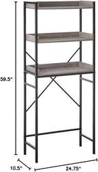 Farmhouse Bathroom Collection - Over Toilet Tower Gray