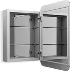 Kohler 56150-NA Embark Premium XL Mirrored Medicine Cabinet, Deep Rectangular Storage with Adjustable Shelves and Mirrored Door, 20 in. W x 31 in. H