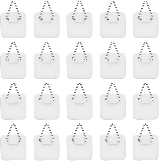 Artliving 1.25 Inch Invisible Adhesive Plate Hanger Set Vertical Plate Holders for The Wall(50 Pack)