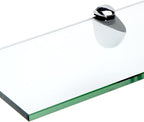 Spancraft Glass P-4.75x12-Chrome Peacock Glass Shelf, Chrome, 4.75" x 12"