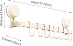 2026 Upgrad Wall Hooks Rack, Space Saving Utensil Holder for Kitchen Bathroom, No Drilling Wall Mounted Accessory Hanger, Kitchen Rail for Hanging Cooking Utensils Mugs Spoons (White_D)
