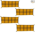 Mytee Products 4 Pack 2"x122.5" Pallet Rack Safety Nets for 10 ft Pallet Bays - 2400 lbs Breaking Strength Rack Safety Netting for Holding Pallets in Place - Warehouse Storage Shelving Accessories