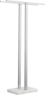 KES Standing Towel Rack Taller Version, 37" H (Equal Height) Bathroom Towel Rack Stand with Marble Base, Free Standing Towel Holder Stand, SUS304 Stainless Steel Brushed Finish, BTH229-2