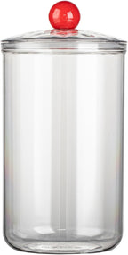 67oz Clear Candy Jar with Lid for Office Desk, Plastic Cookie Storage Jar for Kitchen Counter,2000ml