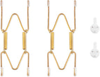 Bilillo 2 Pack Plate Hangers for The Wall, Suitable for 4.5-5.5 inch Decorative Plate, Stainless Steel Invisible Heavy Duty Wire Plate Holder with Wall Hooks, Plate Hangers for Displaying Plates