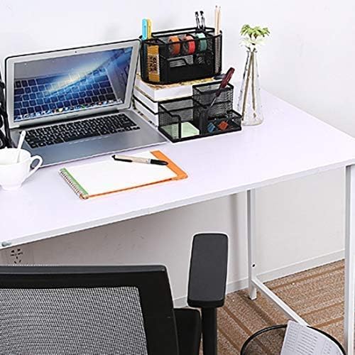 Corner Cabin Mesh Desk Office Organizer for Paper Clip, Mesh Desk Organizer, 3 in 1 Metal Pen Holder Office Supplies Caddy for Paper Clip, Sticky Note, Pen(3 Compartments, Black)