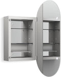 Kohler 35573-NFC-NA Verdera® Medicine Cabinets for Bathroom, Capsule Design, Mirrored Interior, Adjustable Glass Shelves, Rustproof Anodized Aluminum, 15 in. W x 30 in. H