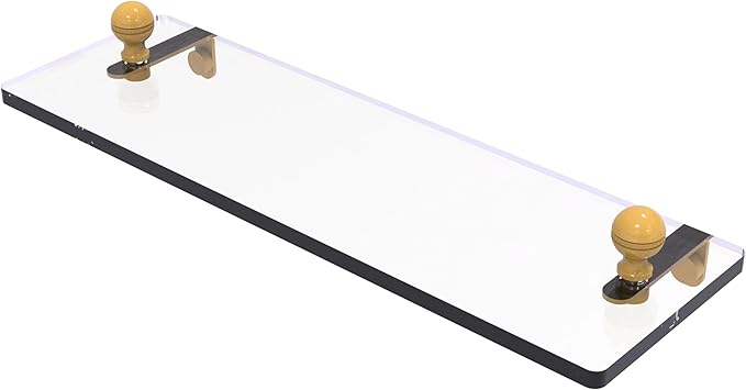 Allied Brass MA-1/16-SGL Mambo 16 Inch Glass Vanity Shelf with Beveled Edges, Spanish Gold