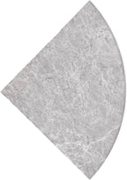 Tenedos Premium Quality Silver Gray Marble Bathroom Corner Shelf Grey Polished 9'' (1)