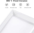 Luxspire Bathroom Vanity Tray, Mini Soap Dispenser, Small Ceramic Perfume and Jewelry Dish, Trinket Holder, Rectangle Candle Tray, Bath Organizer Kitchen Sink Narrow Dish, White