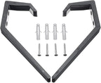 Helmet Holder 2pcs Helmet Holder Hook Jacket Bags Wall Mount Cloth Display Rack Hanger (Black)