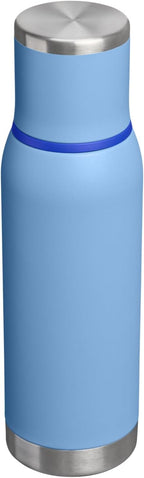 Stanley Adventure-To-Go Vacuum Bottle 25 oz | Wide Mouth with Leakproof Cup Lid | Keep Drinks Hot or Cold | Packable for Travel | Insulated Stainless Steel Thermal Bottle | BPA-Free | Blue Sky