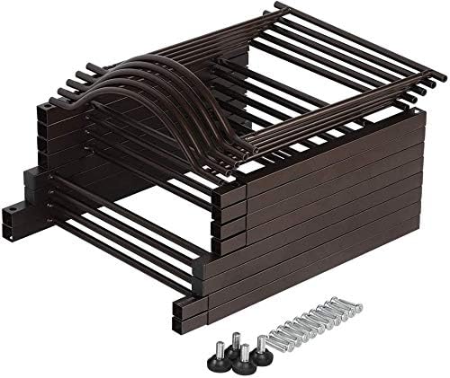 SEHERTIWY 5 Gallon Water Jug Holder Water Bottle Storage Rack, 5 tier water cooler jug rack, 5 gallon water jug stand, 5 Gallon Water Bottle Holder(5 Tier, Dark Brown)