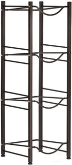 SEHERTIWY 5 Gallon Water Jug Holder Water Bottle Storage Rack, 4 tier water cooler jug rack, 5 gallon water jug stand, 5 Gallon Water Bottle Holder(4 Tier, Dark Brown)