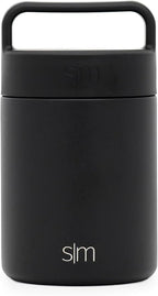 Simple Modern Food Jar for Hot Food | Reusable Stainless Steel Vacuum Insulated Leak Proof Lunch Storage for Smoothie Bowl, Soup, Oatmeal | Provision Collection | 12oz | Midnight Black