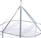Kakalote 3-Tier Folded Mesh Clothes Hanging Dryer Sweater Drying Rack,Windproof Laundry Drying Rack,Hanging Mesh Dryer for Underwear Lingerie Blouse Herb,Net Clothes Dryers,30.71x24.02x31.50inch