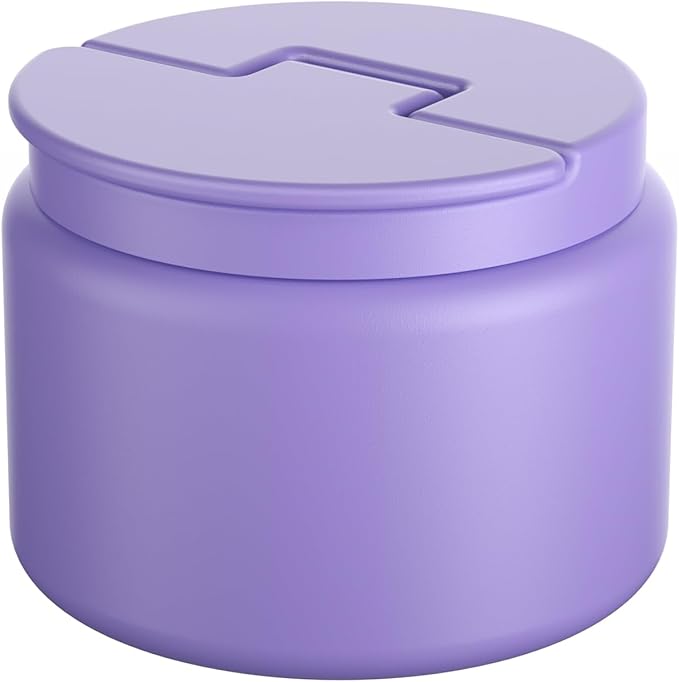 14.5oz Soup Thermo for Hot Food Kids Vacuum Insulated Food Jar Twist-Free Soup Thermo for Hot Food Kids Leakproof Stainless Steel Wide Mouth Lunch Container (Purple)