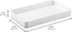 iDesign Steel Vanity Tray for Bathroom Organization and Storage - Set of 2 - White