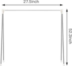 Foldable Telescopic Drying Rack, Adjustable Stainless Steel Clothes Hanger, Portable Laundry Rack for Indoor & Travel Use