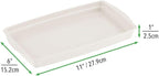 mDesign Plastic Storage Organizer Tray for Bathroom Vanity Countertops, Closets, Dressers - Holder for Guest Hand Towels, Watches, Earrings, Makeup Brushes, Reading Glasses, Perfume - Cream/Beige