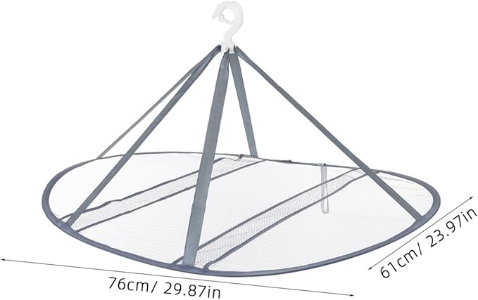 PRETYZOOM Multi-Functional Breathable Mesh Drying Rack Flat Clothes Dryer for Sweaters and Laundry Portable Hanging Net for Indoor/Outdoor Use Adjustable and Foldable Design