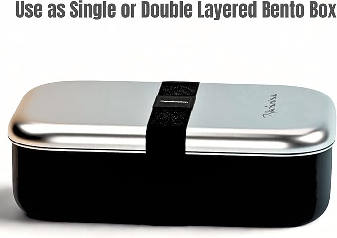 Leak Proof Stainless Steel Bento Box, Stainless Steel Lunch Box For Adults, Metal Bento Box, Japanese Lunch Container, Large With Compartment, Korean Bentobox, Non Toxic, Microwave Safe