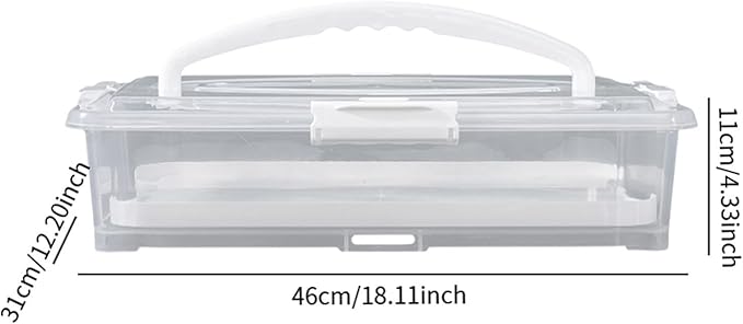Cake Carrier Cake Transport Container with Lid Reusable Cake Stand Cake Box for Graduation Kitchen Birthday DIY Baking Muffin