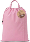 LFH Home Cotton Canvas Large Laundry Bag with Handle, Heavy Duty Drawstring Closure Washable Laundry Bags, School Travel, Home, Hotel, College Dorm, Organizer Sack, Toys Clothes 20x30-Pink