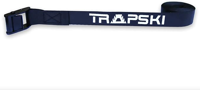 TRAPSKI Mobile Racing and XC Ski Rack Marine Grade HDPE Plastic | UV Protected | Premium Strap Included | 3 Year Warranty | Made in The USA | Veteran Owned Business (Blue, Six Pack)