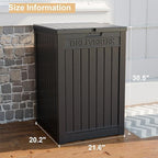 DRATO 48 Gallon Package Delivery Box, Large Lockable Storage Box, Double-Wall Resin Outdoor Package Delivery and Waterproof Deck Box for Porch, Patios（Black，48 Gallon）