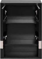ARIEL Milan Bathroom Wall Cabinet 31" H x 23.1" W x 8" D - Open Shelf - Black