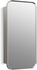 Kohler 35569-BGL Verdera® Framed Bathroom Medicine Cabinet with Mirror, Rectangle Design, Adjustable Shelves, Bathroom Storage, 15 in. W x 30 in. H, Brushed Nickel