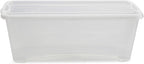 Life Story 6 Liter Shoe, Accessory, and Closet Plastic Storage Box Multi-Purpose Lidded Stacking Tote Containers, Clear (30 Pack)