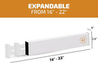 4 Pack Drawer Divider - 2.6" High, 16" to 22" Adjustable Bamboo Drawer Organizers for Clothes, Expandable Dresser Separators in Bedroom/Bathroom/Kitchen/Office Organization and Storage (White)