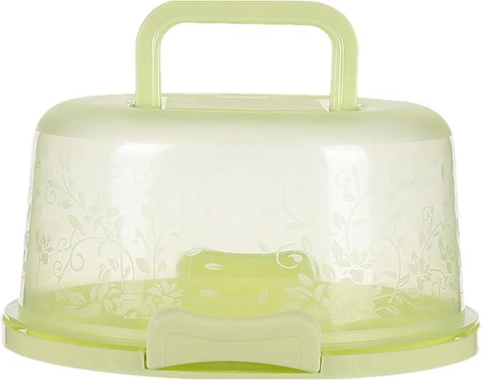 Cake Carrier/Storage Container With Server Clear Dome Cake Transport Container 26x22x12.5cm, Airtight Reusable Cakes Carrier With Handle For Party Travel, Spill-Proof Dustproof Food Storage Box
