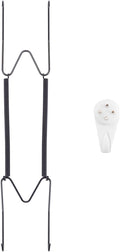 Plate Hangers for The Wall, Suitable for 10-14 inch Decorative Plate, Stainless Steel Wire Plate Holder with Wall Hooks and Rubber tip Protectors, Plate Hangers for Displaying Plates, Platter, Black