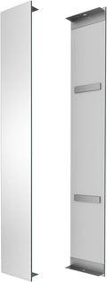 Side Mirrored Kits, 4'' W x 26'' H Decorative Side Mirrors Set of 2 for 26-Inch-Height Acrylic Smart Lighted Mirror Cabinet Surface-Mounting-Use Only (for Model-Aura)