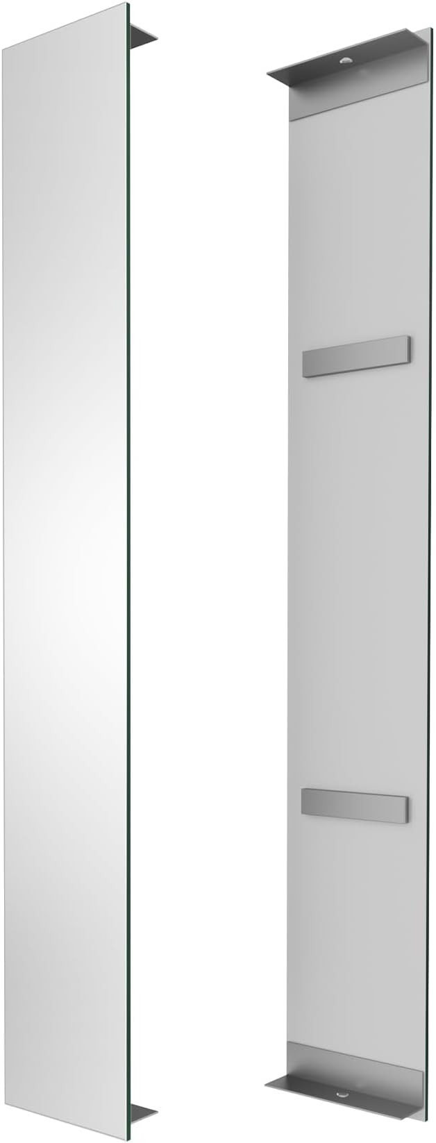 Side Mirrored Kits, 4'' W x 26'' H Decorative Side Mirrors Set of 2 for 26-Inch-Height Acrylic Smart Lighted Mirror Cabinet Surface-Mounting-Use Only (for Model-Aura)