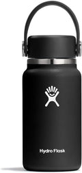Hydro Flask Micro Bottle - Leak Proof Purse or Pocket Flask - Insulated Mini Water Bottle 6.7 Oz Black