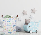 ESSME Kids Laundry Hamper,Shark Hamper Collapsible Canvas Waterproof Ocean Storage Bin for Boy, Nursery Hamper,Gift Baskets,toy bins(Ocean)