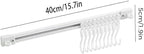 2Pcs Multifunctional Slide Rail Hook, Adhesive Wall Hooks Rack Kitchen Rail, Space Saving Utensil Rack with 10 Hooks No Drilling Hanger for Bathroom Kitchen Bedroom Office(40cm/15.7in)
