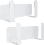 Pot Lid Rack, Wall Mounted 304 Stainless Steel Pan Lid Organizer Holder, Self Adhesive, Kitchen Cooking Utensil Tool (White, Set of 2)