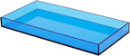 ROYALITA Acrylic Tray Bathroom Tray for Countertop, Guest Towel Holder Tray for Napkin Perfume Jewelry Makeup, Vanity Trays for Soap Dispenser, Aromatherapy, Cup & Candle, Blue