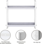 Bathroom Counter Organizer,Bathroom Countertop Organizer,Counter Shelf,Countertop Storage,Organization and Storage,Makeup Shelf,Sink Caddy(Grey 2 Tier)