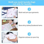 GOGOODA Mesh Laundry Bags for Delicates Durable Protective Wash Bags Travel Storage Bags for Intimates Lingerie, 5PCS (1XXL,2L,2M)