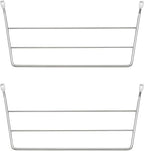 Rev-A-Shelf Under Sink Towel Holder for Kitchen/Bathroom Cabinets, Door Mount Wire Dish Rag Rack Hanger, Holds 3 Folded Wipe, 2 Pack, Chrome, 563-32 C