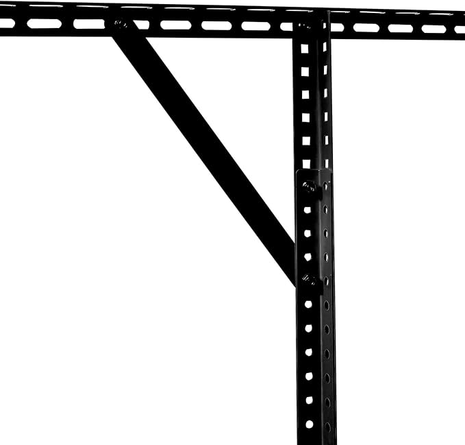 2x8FT Overhead Garage Storage Rack, Adjustable Ceiling Mounted Heavy Duty Metal Organization System, 22-40 Inch Height Dropdown, 450lbs Capacity, Black
