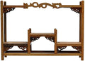 NWFashion Chinese Wooden Assemble Display Stand Symmetric Short Floor Curio Cabinets Shelf (2)